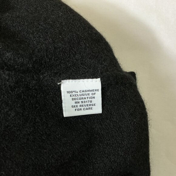 The Cashmere Project Black Cashmere Button Front Crystal Collar Sweater Shirt XS - Picture 8 of 8